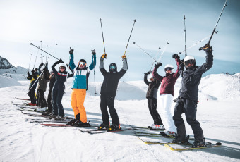 ski, seasonal, adult group lessons, Megève