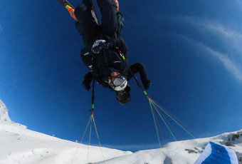 Speedriding tandem with Evolution 2 Tignes.