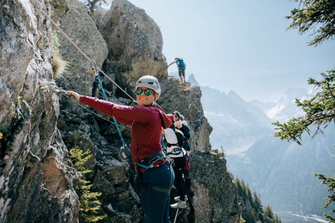 via ferrata mountain summer activity